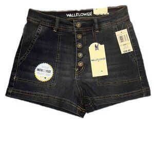Wallflower Flirty Curvy High Rise Shorty Short Button Fly Size 1/25 NWT
